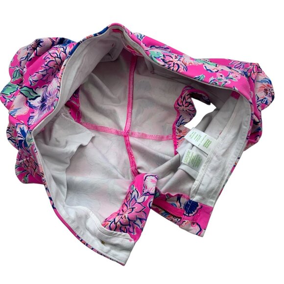 Lilly Pulitzer Buttercup Knit Short 8 Pink Isle Last Bud Not Least Scallop - Picture 6 of 12